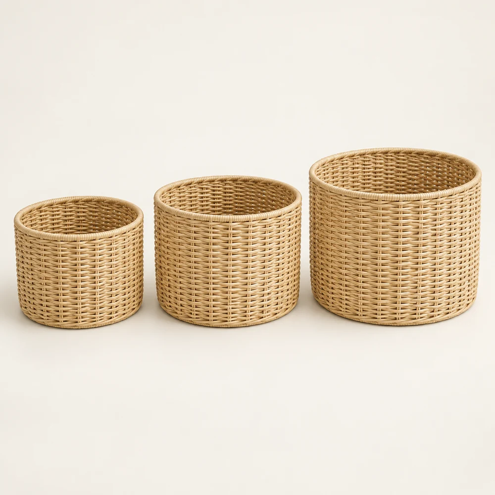 Cove Nesting Trio in Natural, set of 3