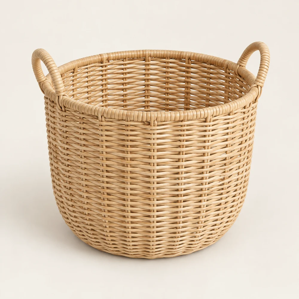 Solis Round Storage Basket in Natural